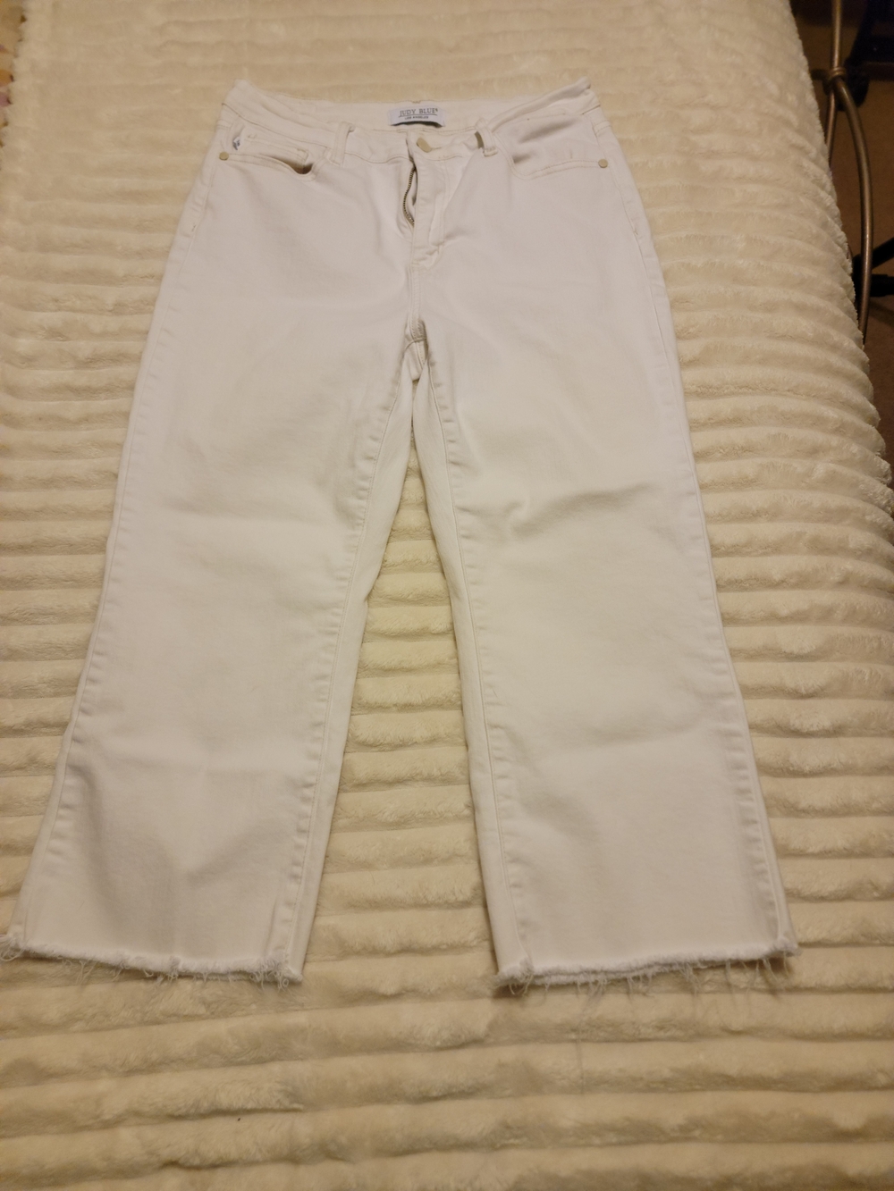 Judy Blue White Wide Leg Cropped Denim